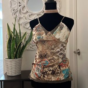 Satin Style Paisley Print Cami.